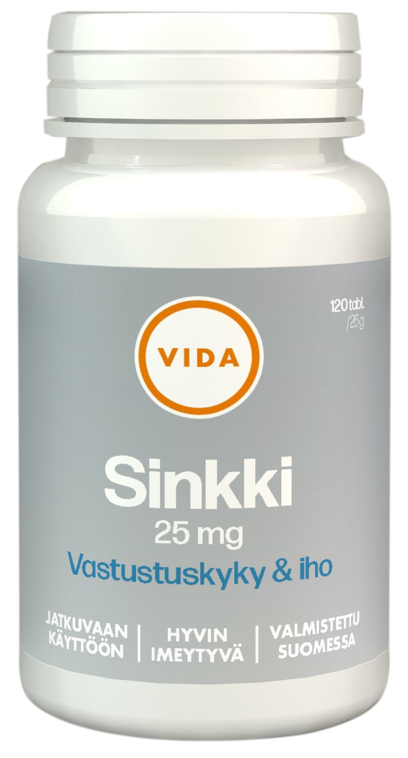 Vida Sinkki 25 mg, 120 tabl - Kevytkauppa.fi