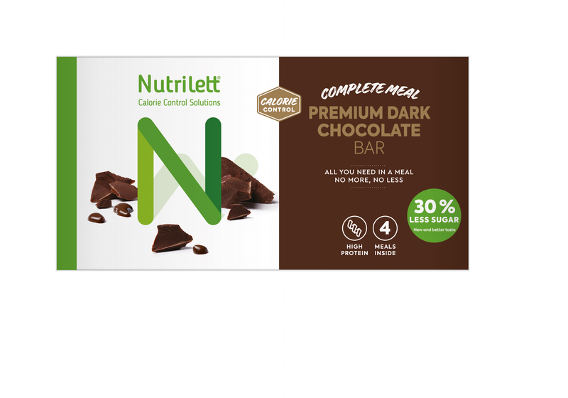 Nutrilett Premium Dark Chocolate patukka 4-pack - Kevytkauppa.fi