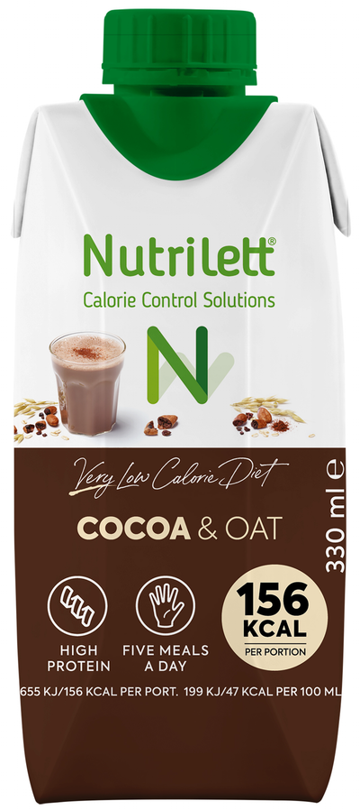 Nutrilett Cocoa & Oat Pirtelö 12-pack - Kevytkauppa.fi