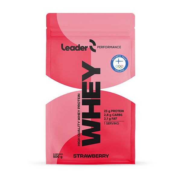 Leader Performance Whey Mansikka 500g - Kevytkauppa.fi