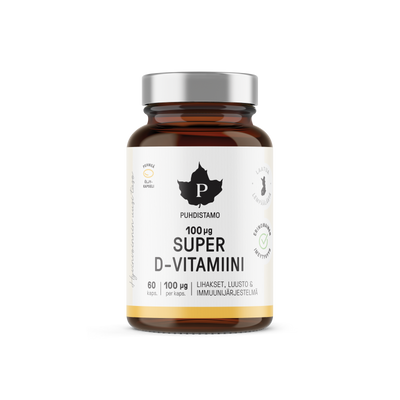 Puhdistamo Super D-vitamiini, 60 kaps - Kevytkauppa.fi