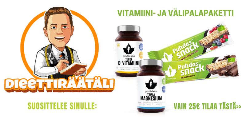 Dieettiräätälin Vitamiini- ja Välipalapaketti - Kevytkauppa.fi