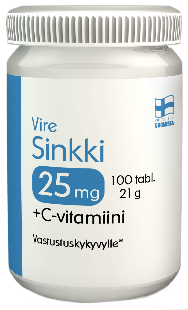 Vire Sinkki 25 mg + C-vitamiini - Kevytkauppa.fi