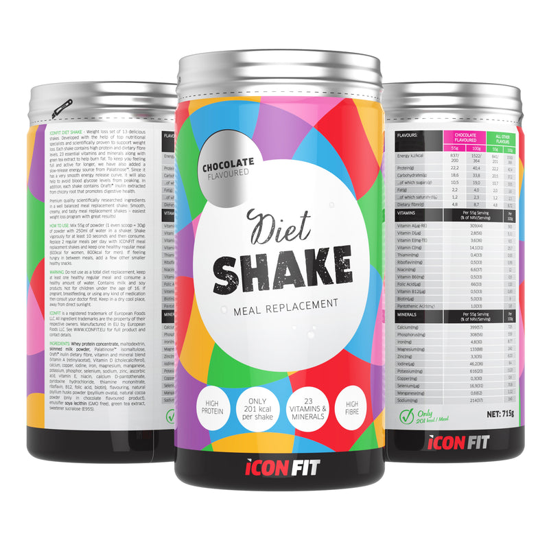 Iconfit Diet Shake - Suklaa - Kevytkauppa.fi